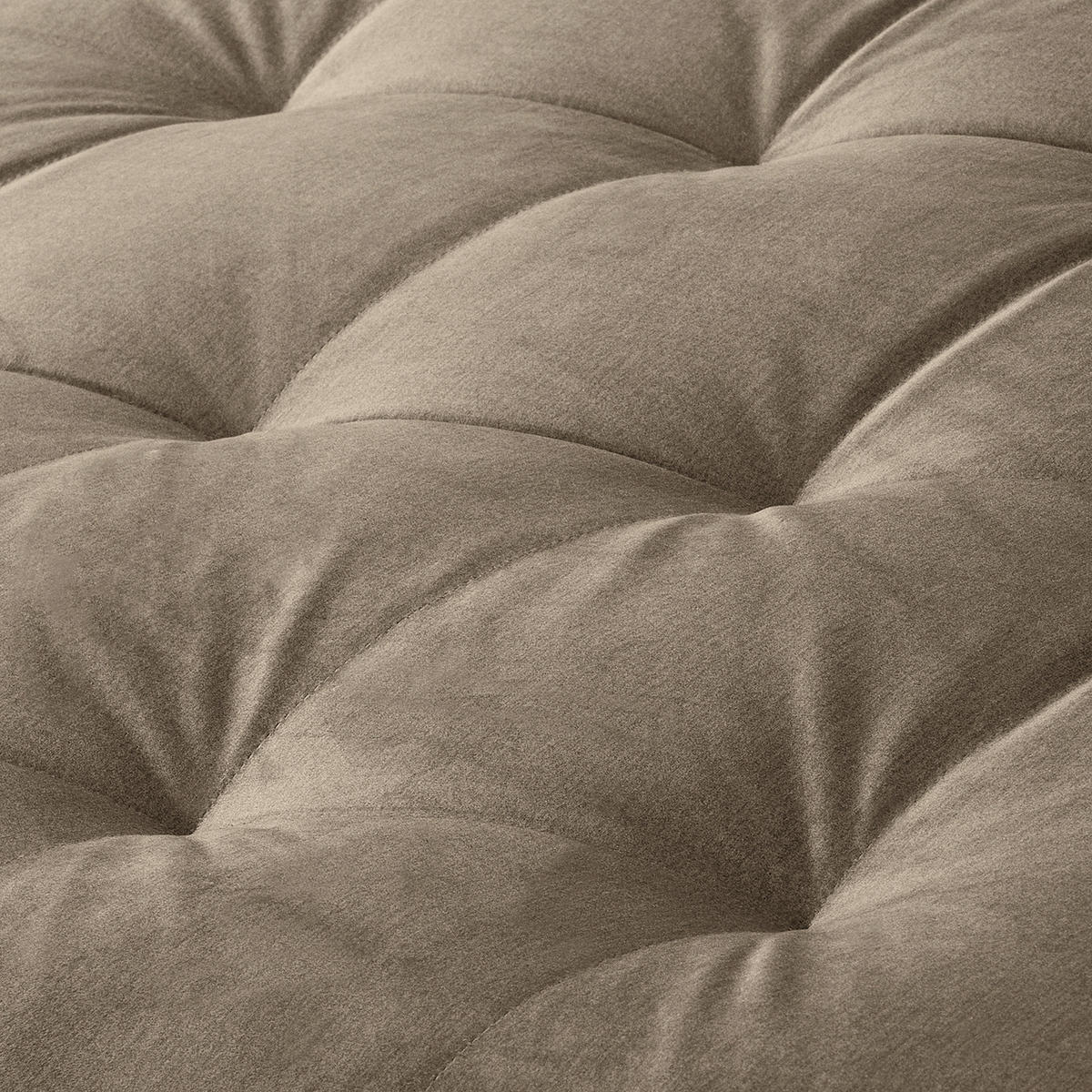 ECKSOFA Naomi in Velours Braun Rückenkissen  284/243 cm  - Schwarz/Braun, Design, Kunststoff/Textil (284/243cm) - P & B