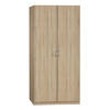 DREHTÜRENSCHRANK in Sonoma Eiche  - Silberfarben/Sonoma Eiche, Basics, Holzwerkstoff/Kunststoff (91/197/54cm) - Boxxx