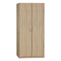 DREHTÜRENSCHRANK in Sonoma Eiche  - Silberfarben/Sonoma Eiche, Design, Holzwerkstoff/Kunststoff (91/197/54cm) - Boxxx
