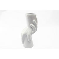 VÁZA, keramika, 24 cm - bílá, Basics, keramika (11/10/24cm)