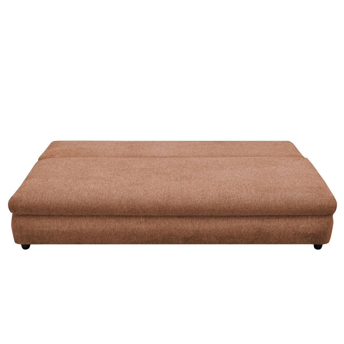 Canapea Extensibila, lemn, plastic, textil, teracotă - teracotă, Trend, plastic/lemn (205/72/100cm)