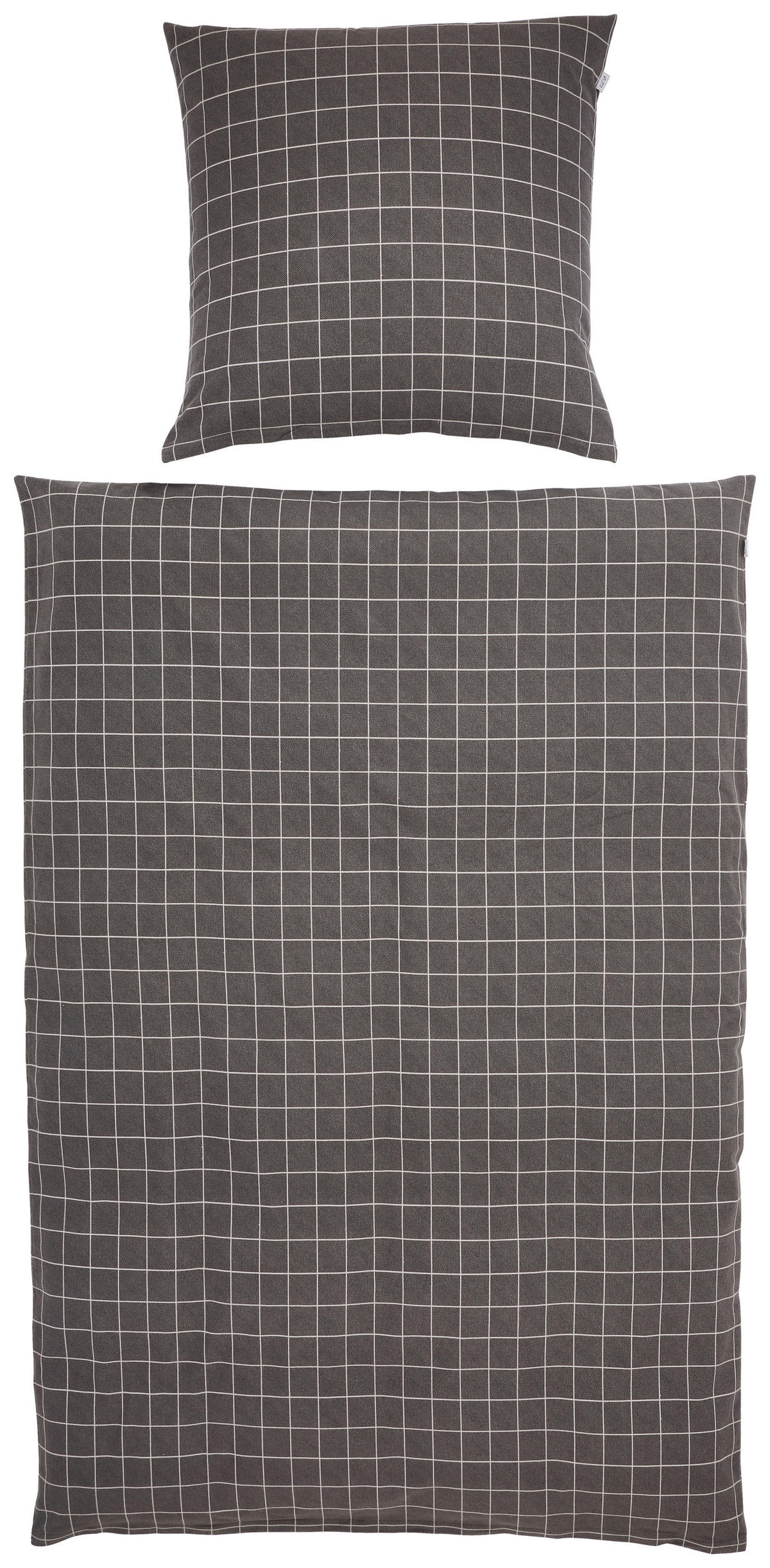 BETTWÄSCHE SW-JUST Flanell 135/200 cm  - Hellgrau/Grau, Basics, Textil (135/200cm) - Schöner Wohnen