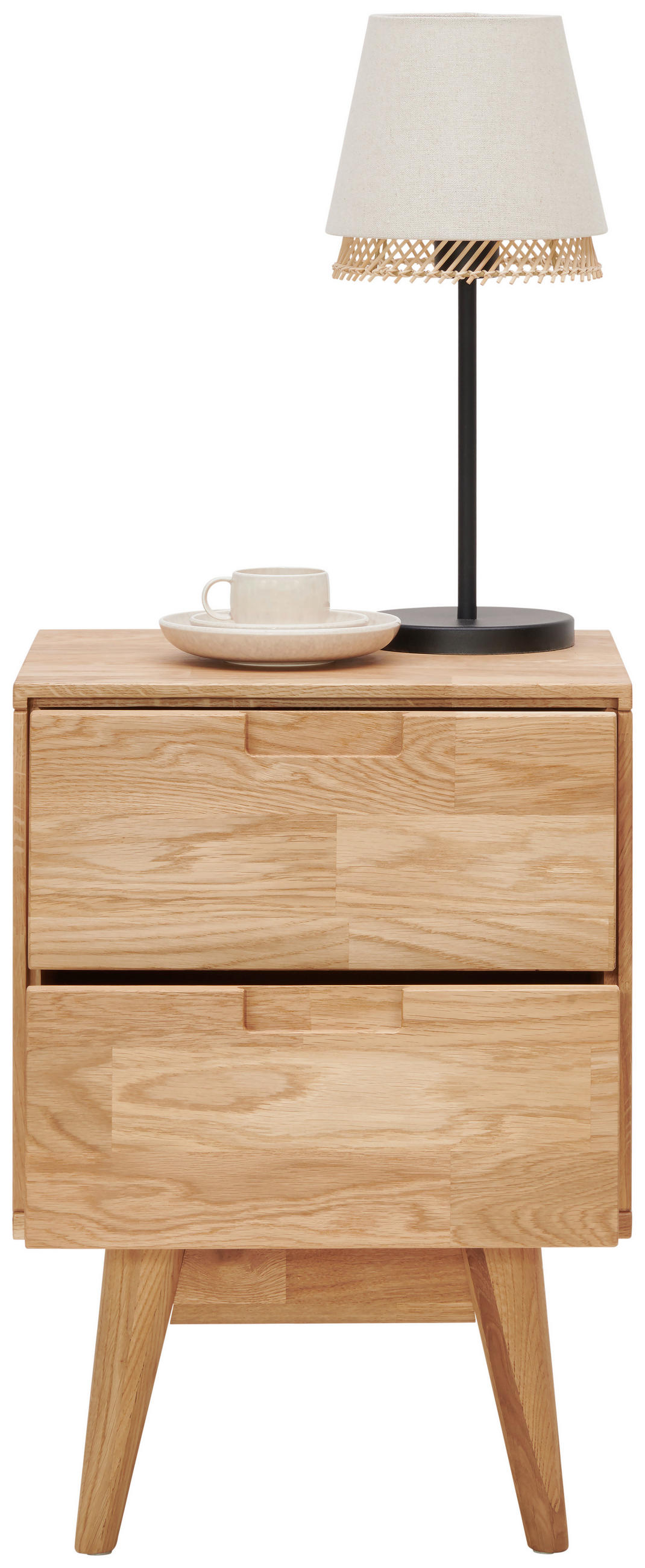 NACHTKÄSTCHEN in massiv Wildeiche Eichefarben  - Eichefarben, Natur, Holz (40/55,7/35cm) - Livetastic