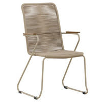 UTESTOL i trä, metall, textil naturfärgad, beige  - beige/naturfärgad, Basics, metall/trä (63/93/63cm)