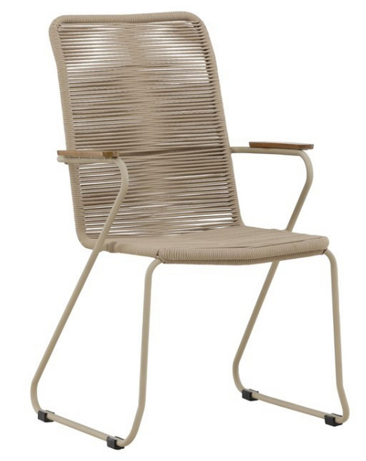 UTESTOL i trä, metall, textil naturfärgad, beige  - beige/naturfärgad, Basics, metall/trä (63/93/63cm)