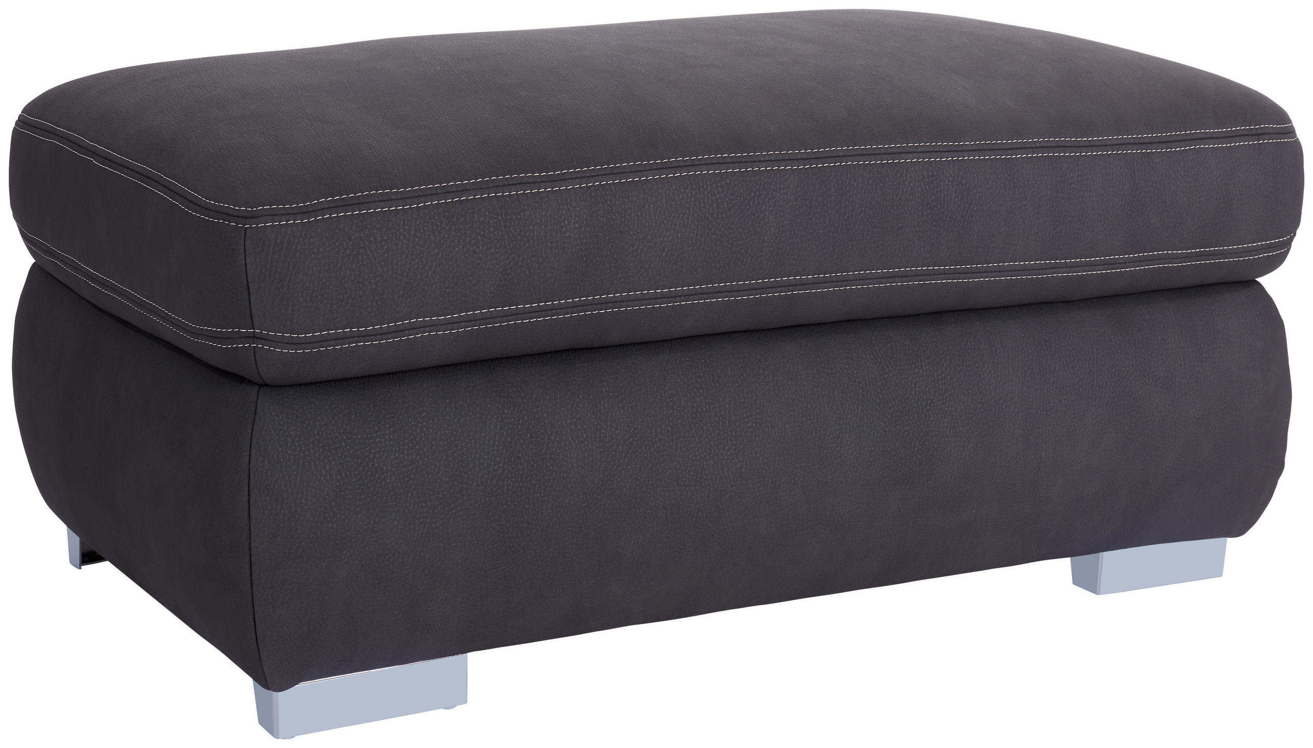 HOCKER Anthrazit  - Anthrazit/Beige, MODERN, Textil (129/49/64cm) - MID.YOU