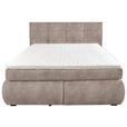 BOXSPRINGBETT 180/200 cm  in Hellbraun  - Wengefarben/Hellbraun, KONVENTIONELL, Holz/Textil (180/200cm) - Xora