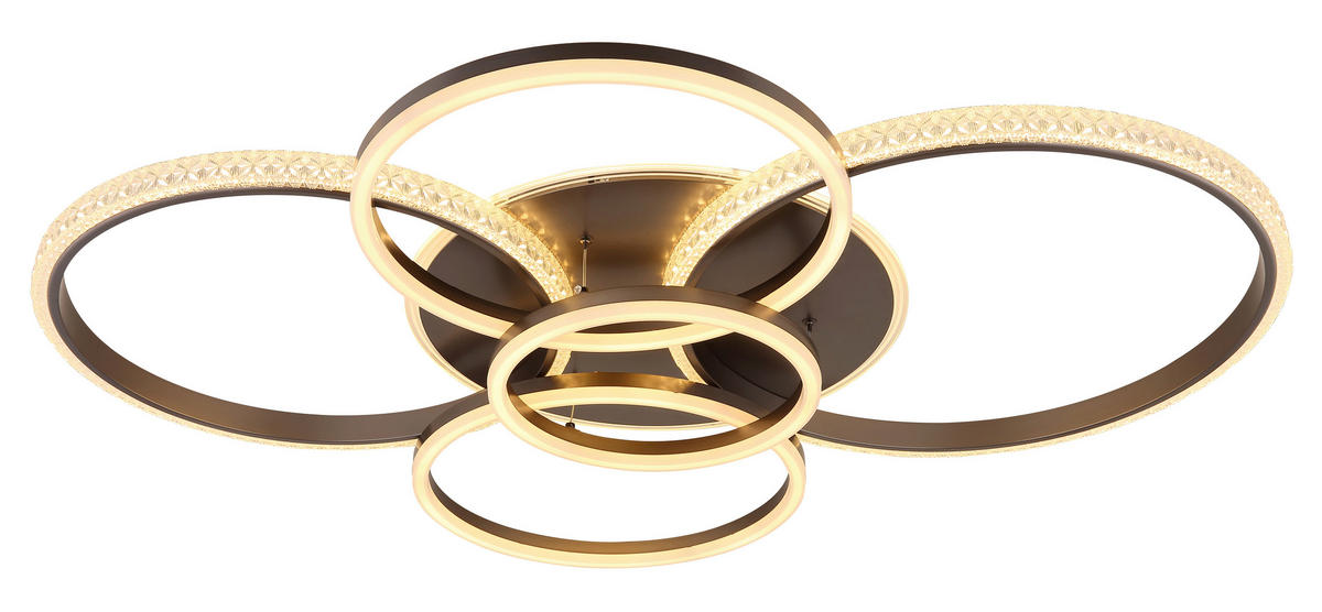 LED-DECKENLEUCHTE    110/88/11,5 cm  - Klar/Anthrazit, Design, Kunststoff/Metall (110/88/11,5cm) - Globo
