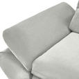 ECKSOFA  in Flachgewebe Weiß  341/204 cm  - Schwarz/Weiß, Design, Textil/Metall (341/204cm) - Xora