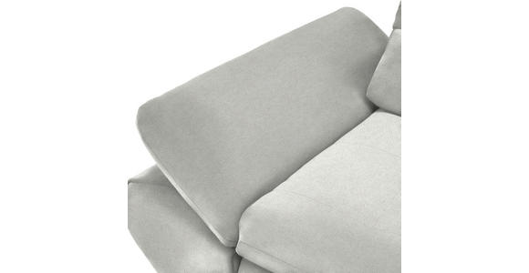 ECKSOFA  in Flachgewebe Weiß  341/204 cm  - Schwarz/Weiß, Design, Textil/Metall (341/204cm) - Xora