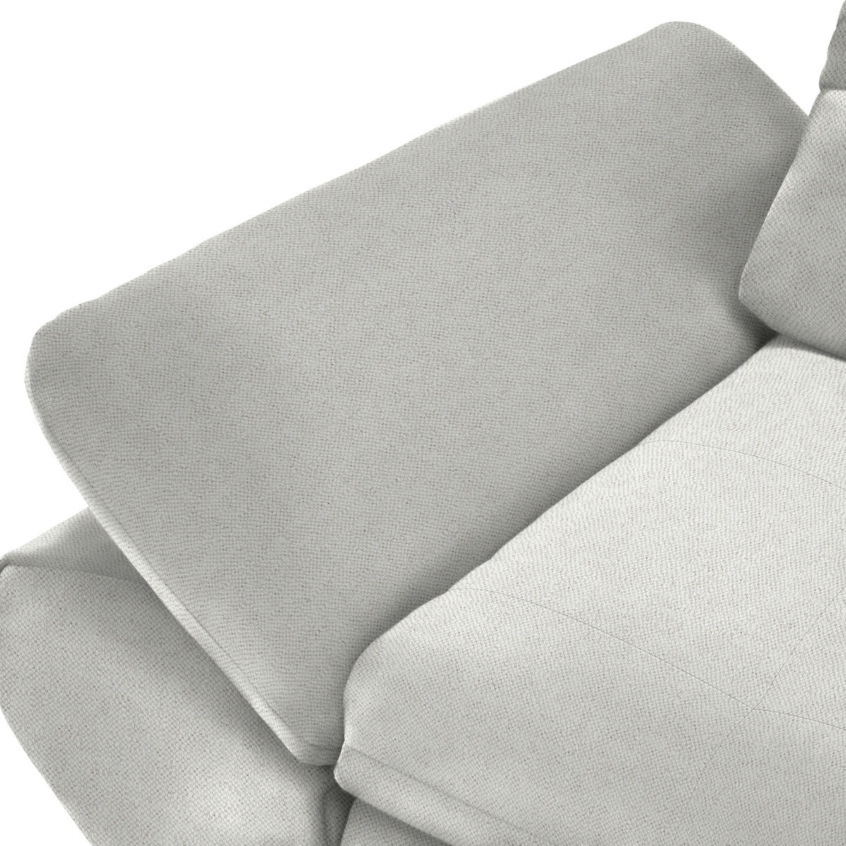 ECKSOFA  in Flachgewebe Weiß  341/204 cm  - Schwarz/Weiß, Design, Textil/Metall (341/204cm) - Xora