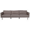 3-SITZER-SOFA in Textilgeflecht Braun, Schwarz  - Schwarz/Braun, Design, Textil/Metall (260/78/80cm) - Livetastic