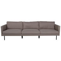 3-SITS SOFFA i textilväv brun, svart  - brun/svart, Design, metall/textil (260/78/80cm) - Livetastic