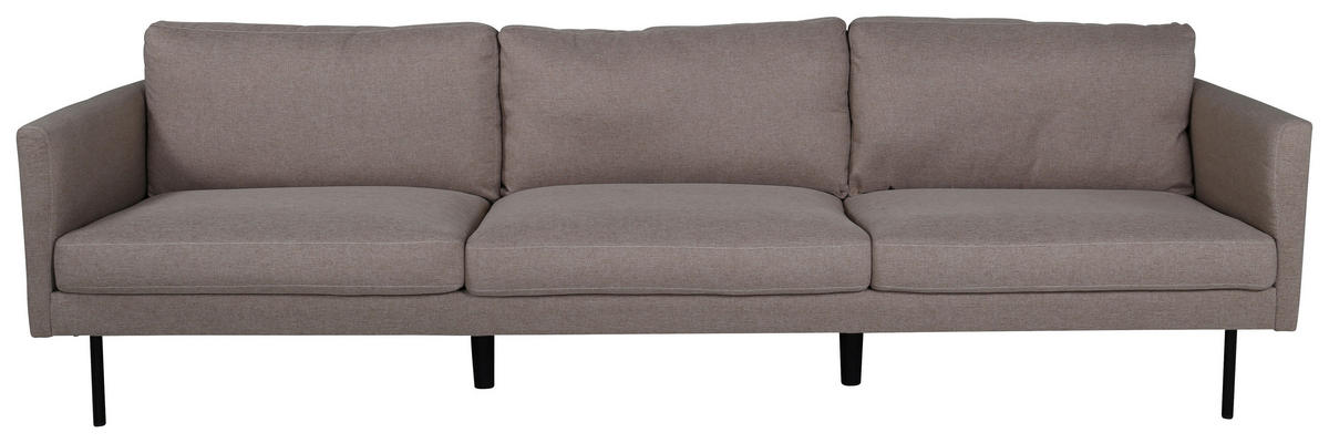 3-SITS SOFFA i textilväv brun, svart  - brun/svart, Design, metall/textil (260/78/80cm) - Livetastic