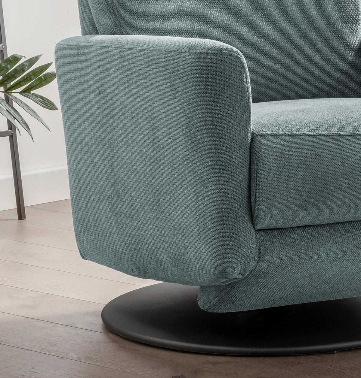 RELAXSESSEL in Textil Blaugrau  - Blaugrau/Schwarz, Modern, Textil/Metall (77/105/87-154cm) - Livetastic