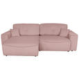 ECKSOFA Rosa Cord  - Schwarz/Rosa, KONVENTIONELL, Kunststoff/Textil (148/265cm) - Carryhome