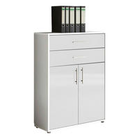 AKTENSCHRANK 84,5/114/33 cm  - Weiß Hochglanz/Weiß, MODERN, Holzwerkstoff (84,5/114/33cm) - MID.YOU