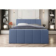 BOXSPRINGBETT 180/200 cm  in Blau  - Blau/Schwarz, KONVENTIONELL, Kunststoff/Textil (180/200cm) - Carryhome