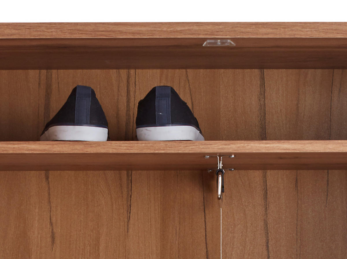 SCHUHSCHRANK Eichefarben, Dunkelgrau  - Eichefarben/Dunkelgrau, MODERN, Holzwerkstoff/Kunststoff (70/196/35cm) - MID.YOU