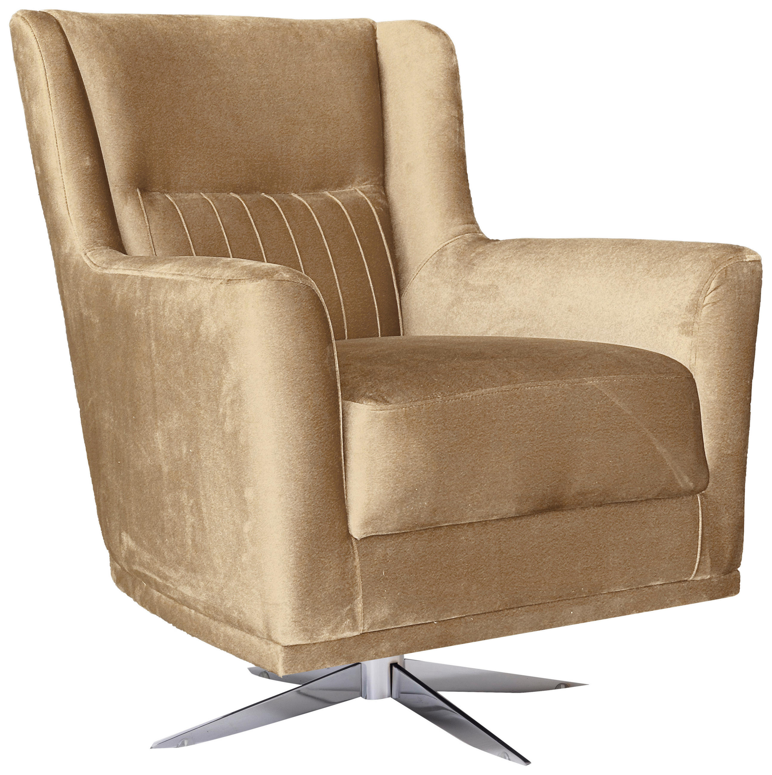 SESSEL in Velours Creme  - Chromfarben/Creme, Design, Textil/Metall (70/96/75cm) - Livetastic