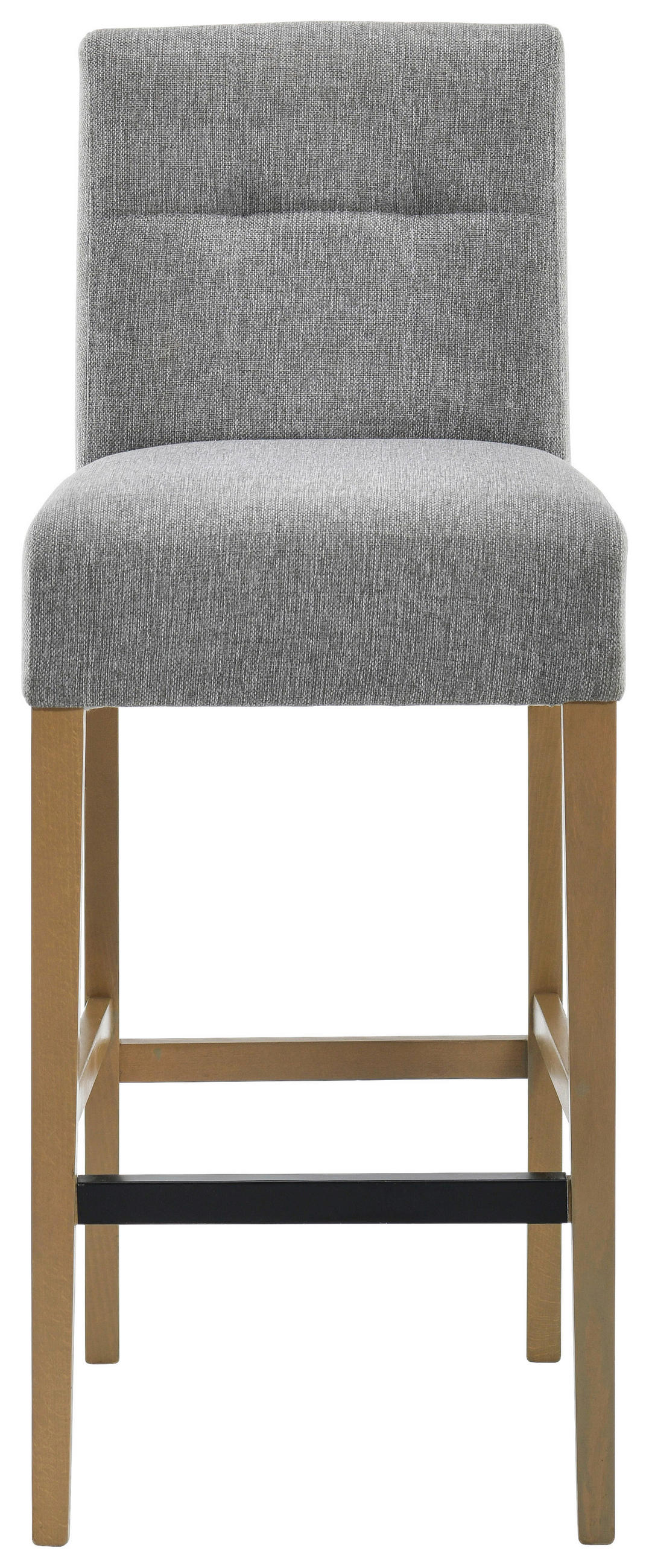 BAROVÁ STOLIČKA, svetlosivá - farba duba/svetlosivá, Konventionell, drevo/textil (42/102/53cm) - Carryhome