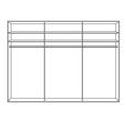 SCHWEBETÜRENSCHRANK  in Graphitfarben, Eichefarben  - Eichefarben/Graphitfarben, Design, Holzwerkstoff/Metall (270/228/60cm) - Xora