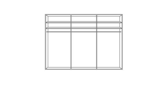 SCHWEBETÜRENSCHRANK  in Graphitfarben, Eichefarben  - Eichefarben/Graphitfarben, Design, Holzwerkstoff/Metall (270/228/60cm) - Xora