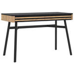 SCHREIBTISCH 120/55/76 cm  in Schwarz, Akaziefarben  - Schwarz/Akaziefarben, LIFESTYLE, Holz/Metall (120/55/76cm) - Landscape