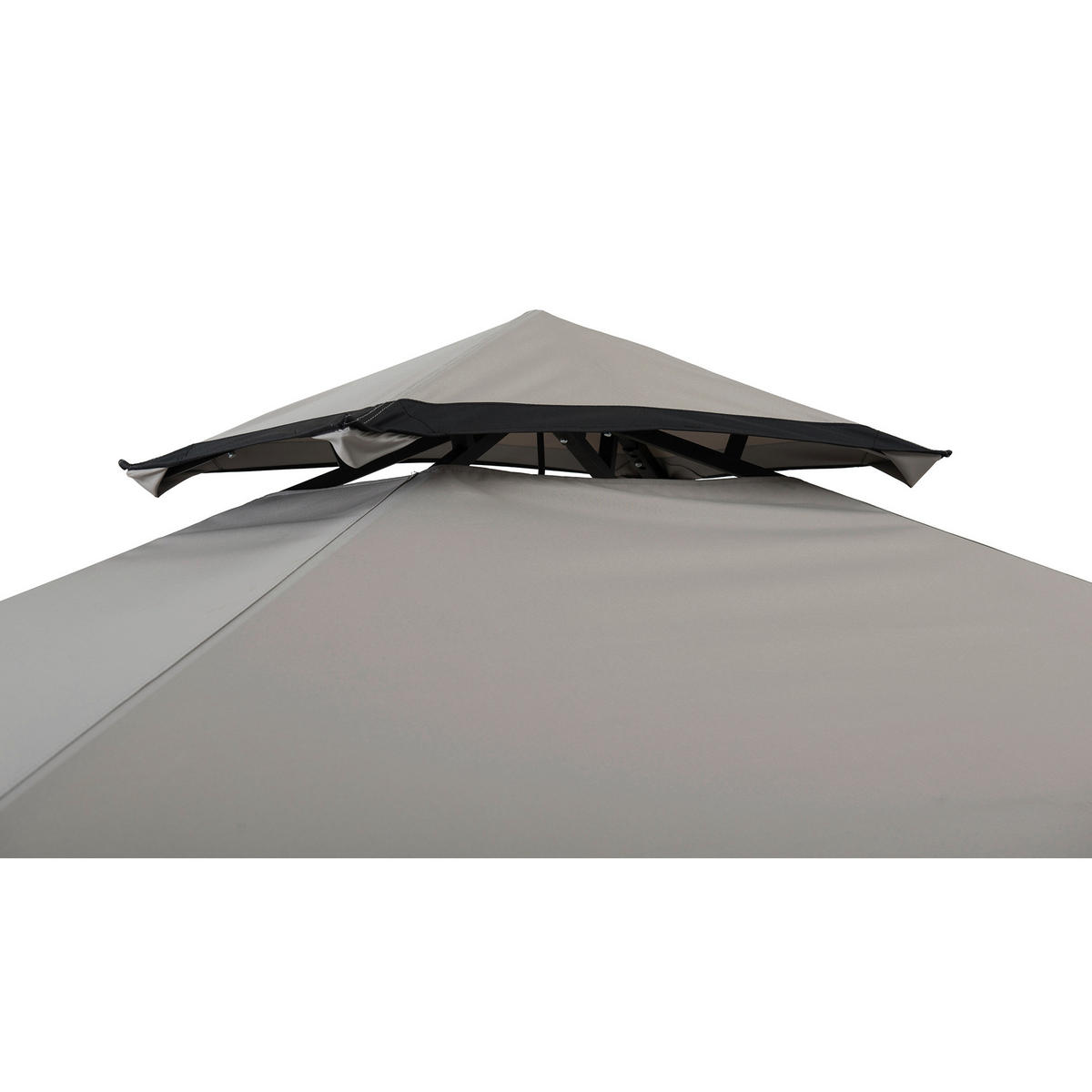 PAVILLON 244/258/152 cm   - Schwarz/Grau, Basics, Textil/Metall (244/258/152cm)