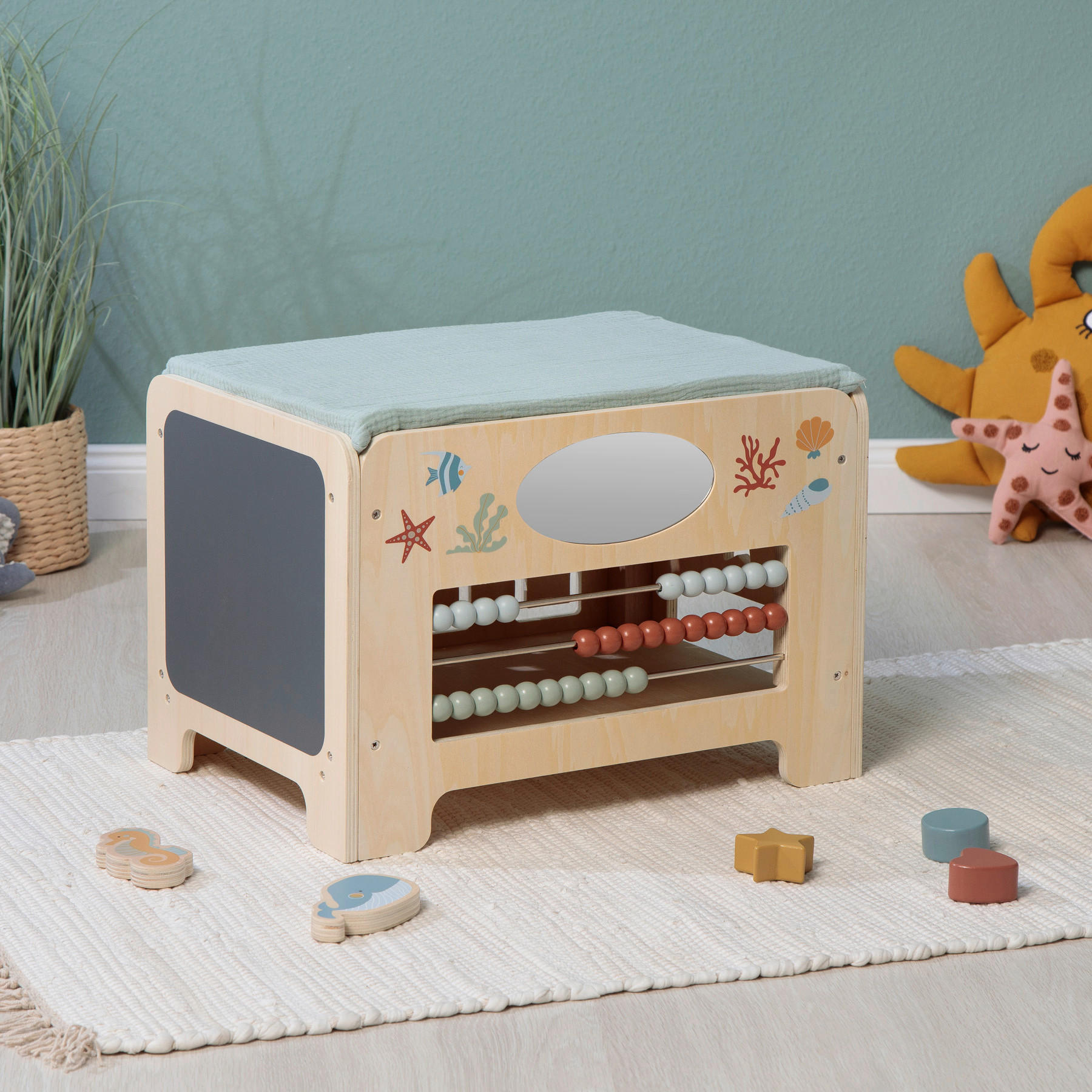 MOTORIKSPIEL ABELIA-OCEAN - Naturfarben, Basics, Holz/Textil (42/32/32cm) - MUSTERKIND