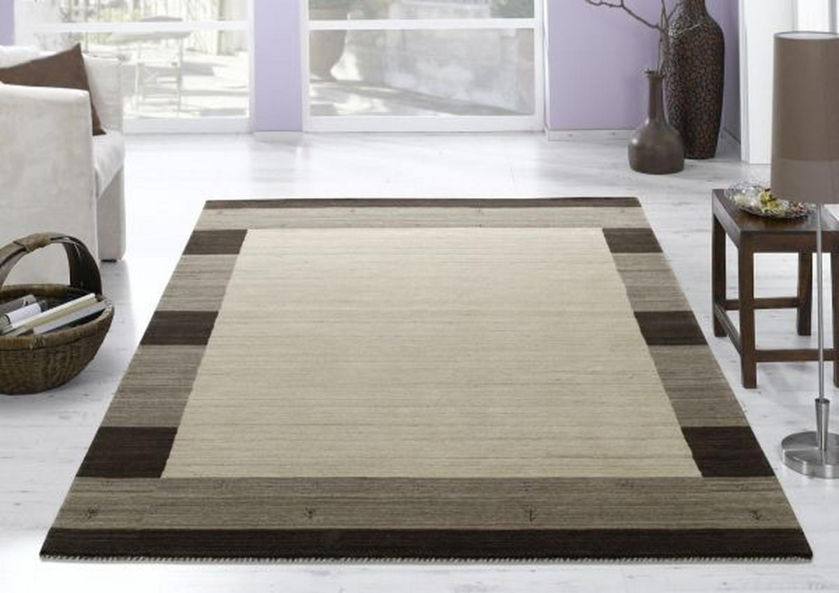 WOLLTEPPICH 170/240 cm Alagis Border Naturfarben  - Naturfarben, KONVENTIONELL, Textil (170/240cm) - Cazaris