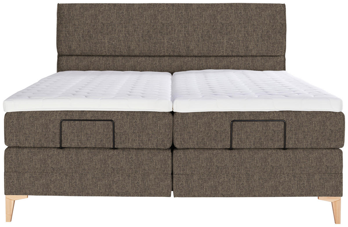BOXSPRINGBETT 180/200 cm  in Braun  - Eichefarben/Braun, Konventionell, Holz/Textil (180/200cm) - Voleo