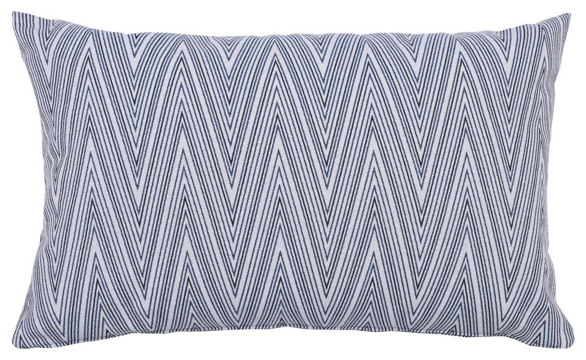 ZIERKISSEN in Blau Fischgrät 40/60 cm  - Blau, Basics, Textil (40/60cm)