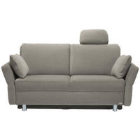 SCHLAFSOFA in Velours, beflockt Schlammfarben  - Schlammfarben/Alufarben, KONVENTIONELL, Kunststoff/Textil (170/88/91cm) - Sedda
