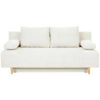 SCHLAFSOFA in Cord, Velours Creme  - Buchefarben/Creme, Konventionell, Holz/Textil (191/92/89cm) - MID.YOU