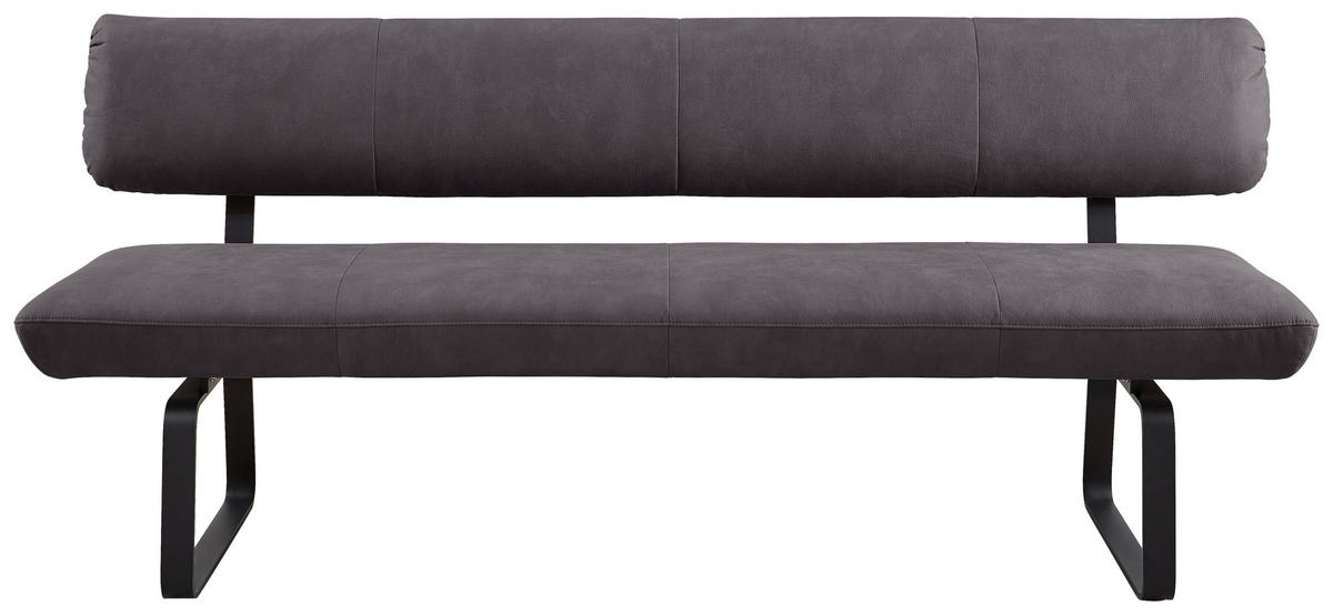 SITZBANK 200/88/68 cm Anthrazit  - Anthrazit, Design, Textil/Metall (200/88/68cm) - Venjakob