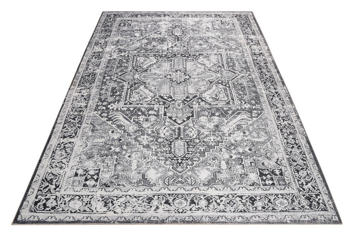 FLACHWEBETEPPICH 130/190 cm Seelace Grau  - Grau, Design, Textil (130/190cm) - Novel