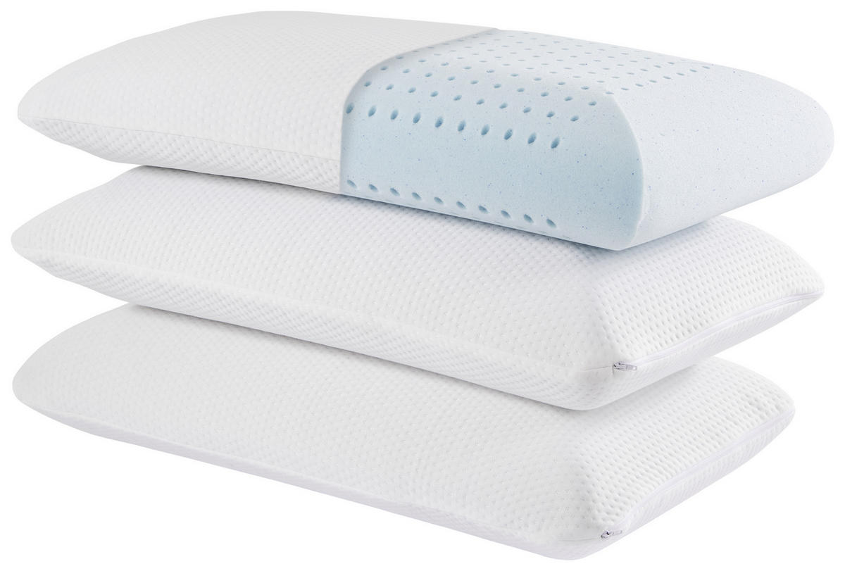NYAKTÁMASZ PÁRNA  - fehér, Konventionell, textil (37/75/13cm) - Sleeptex