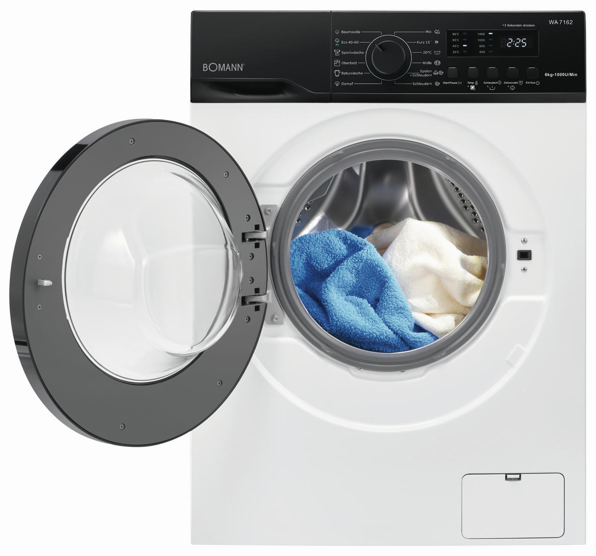 WASCHMASCHINE WA 7162  - Weiß, Trend, Metall (59,5/85,0/44,0cm) - Bomann
