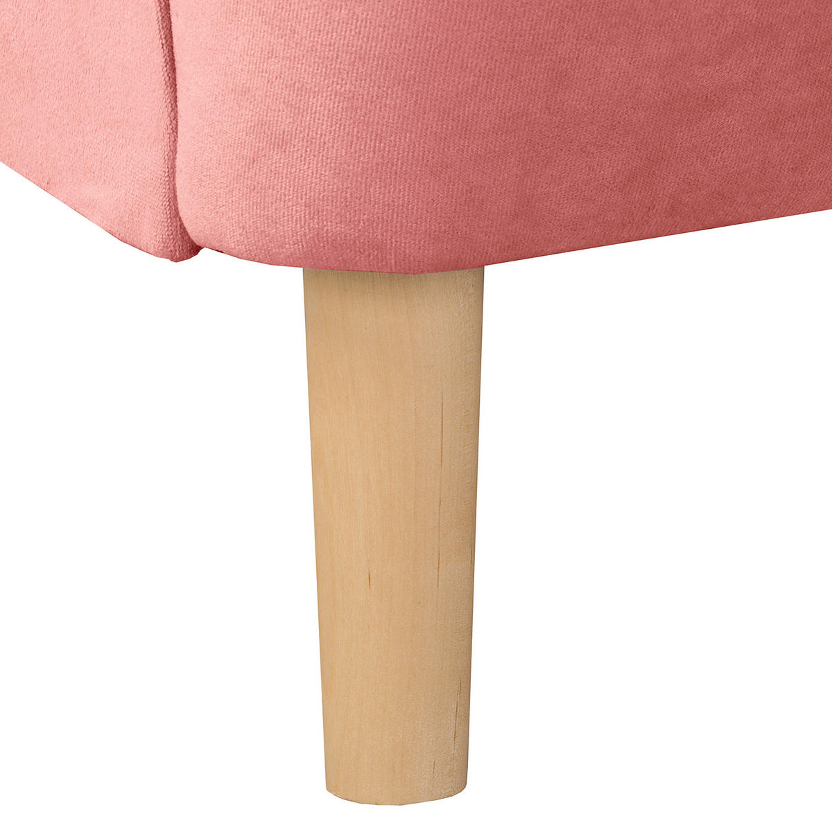 OHRENSESSEL in Samt Rosa  - Naturfarben/Rosa, Design, Holz/Textil (84/105/90cm) - P & B