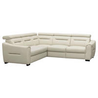 ECKSOFA Lederlook Echtleder Creme  - Wengefarben/Creme, Design, Leder/Holz (260/260cm) - Celina Home