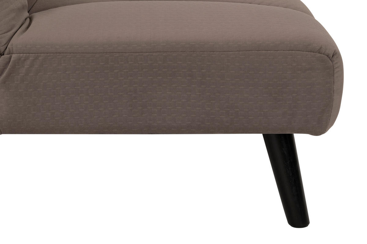 JUGEND- UND KINDERSOFA Flanell Braun  - Schwarz/Braun, MODERN, Holz/Textil (180/81/93cm) - P & B