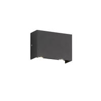 AUSSENWANDLEUCHTE - Schwarz, Basics, Glas/Metall (8,70/11,80cm) - Fischer & Honsel