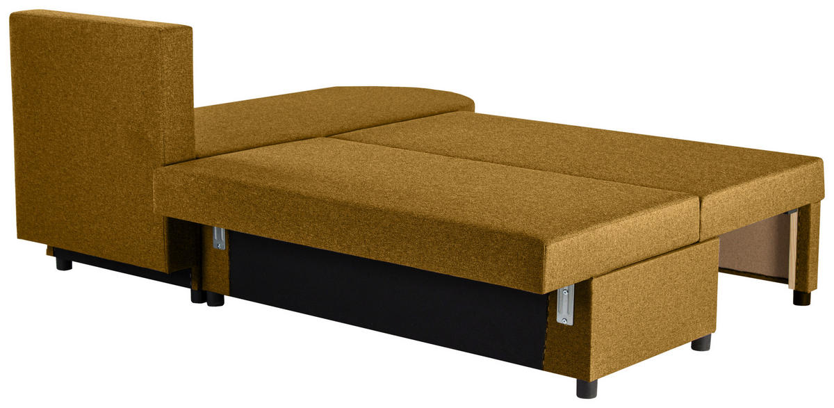 ECKSOFA in Webstoff Senfgelb  - Anthrazit/Senfgelb, Konventionell, Kunststoff/Textil (159/196cm) - Ti'me