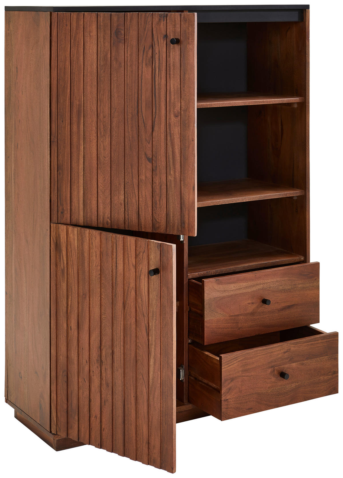 HIGHBOARD  in 100/140/40 cm  - Walnussfarben/Schwarz, LIFESTYLE, Holz/Holzwerkstoff (100/140/40cm) - MID.YOU