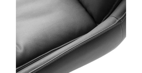 STUHL in Eisen beschichtet Metall, Textil - Anthrazit/Schwarz, Design, Textil/Metall (49/90/65cm) - Novel