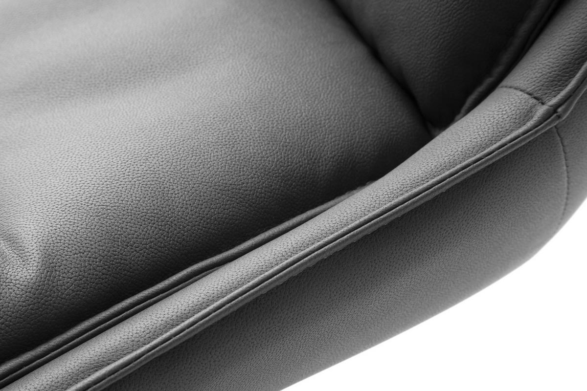 STUHL  in Eisen beschichtet  - Anthrazit/Schwarz, Design, Textil/Metall (49/90/65cm) - Novel