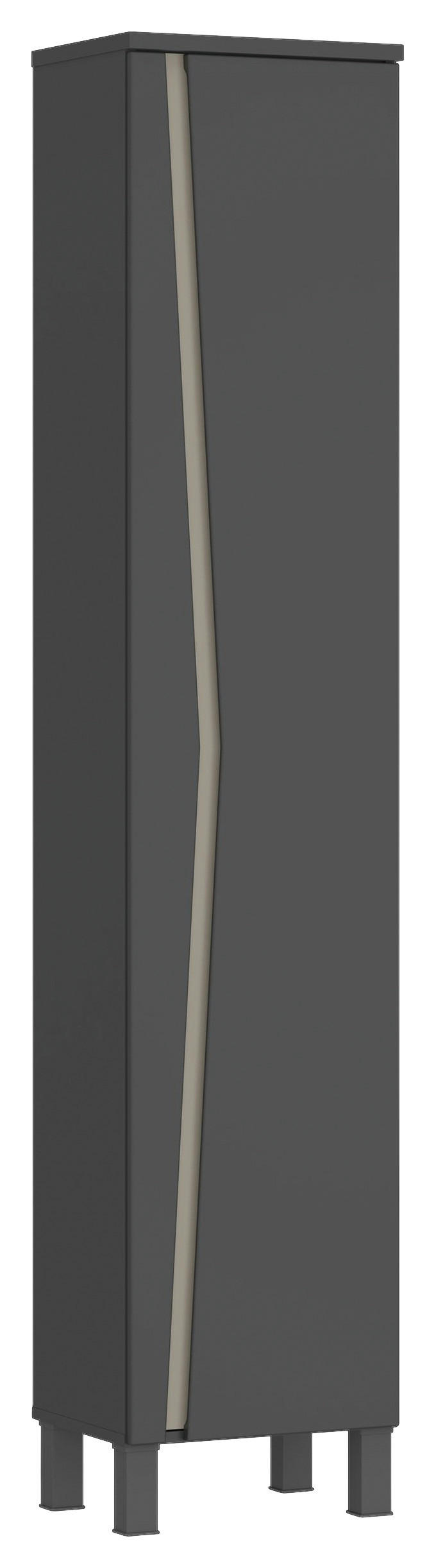 HOCHSCHRANK 40/200/35,3 cm  - Anthrazit/Grau, MODERN, Holzwerkstoff/Kunststoff (40/200/35,3cm) - MID.YOU