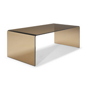 COUCHTISCH in Glas 111/52/40 cm - Bronzefarben, KONVENTIONELL, Glas (111/52/40cm) - Natuzzi