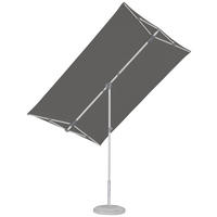 SONNENSCHIRM 210x150 cm Grau  - Silberfarben/Grau, KONVENTIONELL, Textil/Metall (210/150cm) - Suncomfort by Glatz